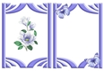Purple Magnolias with butterflies in retro frame A5 Insert
