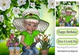 I love pretty flowers and gardening 8x8 (green)