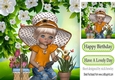 I love pretty flowers and gardening 8x8 (orange)