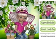 I love pretty flowers and gardening 8x8 (pink)