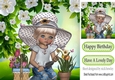 I love pretty flowers and gardening 8x8 (silver)