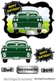green vintage car in the meadows A5