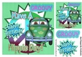 Those were the days! toony hippy green Car with flowers