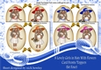 8 Lovely Girls in coloured hats with flowers card fronts/toppers  4 sheets (Set Four)