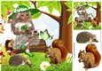 Dont you just love nature! girl sitting on a wooden log in green hat with animals 8x8
