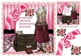 Lovely Steampunk Fashion in lace frame with pink roses 8x8