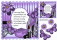 Pretty lilac shoe, lipstick and lilac accessories & lace with verse 8x8