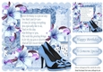 pretty blue shoes with lillies and lace with verse 8x8