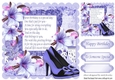 pretty purple shoes with lillies and lace with verse 8x8