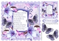 Pretty lilies with purple glitter butterflies with verse 8x8