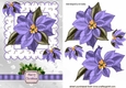pretty lilac poinsettias with bow & holly A5