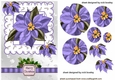 pretty lilac poinsettias with bow & holly A5 oval pyramids