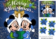 Mr and Mrs Mouse Carol singing with blue santa hats 8x8