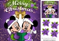 Mr and Mrs Mouse Carol singing with purple santa hats 8x8