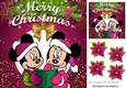 Mr and Mrs Mouse Carol singing with pink santa hats 8x8