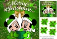 Mr and Mrs Mouse Carol singing with green santa hats 8x8