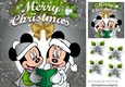 Mr and Mrs Mouse Carol singing with silver santa hats 8x8