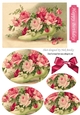 Decorative vintage shoe with pink roses oval pyramids