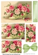 Decorative vintage shoe with pink roses pyramids