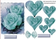 Pretty shades of blue roses heart pyramids and bow