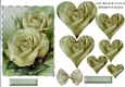 Pretty shades of vintage cream roses heart pyramids and bow