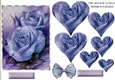 Pretty shades of purple roses heart pyramids and bow