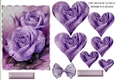 Pretty shades of lilac roses heart pyramids and bow
