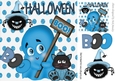 Whos afraid of a little ole ghost in blue with kitty 8x8