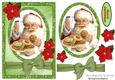 Santa with a plate of cookies & milk A5 & Topper