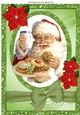 Santa with a plate of cookies & milk A4