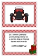 Vintage car with presents A5 Insert