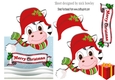 lovely Zebra in santa hat over the edge