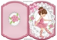 Sweet little ballet dancer with roses and bow bracket card