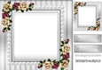 Lovely rose and pearl in grey card front
