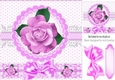pretty pink with lace and gingham 8x8