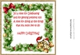 puppy and kitten in santa hats in festive frame 8x8 insert verse