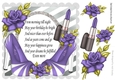 pretty purple shoes, with purple roses and horizontal stripe frame with verse 8x8