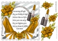 pretty gold shoes, with gold roses and horizontal stripe frame with verse 8x8