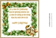 cute puppy and kitten in gold santa hats in festive frame 8x8 insert with verse