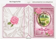 a lovely stroll in the park, with roses, butterflies and bow A5 folded book