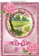 a lovely stroll in the park, with roses, butterflies and bow A4