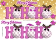 Cerise Ho!Ho! Ho! Santa with reindeers playing peek a boo DL