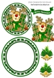 cute little reindeer with green bells rocker card