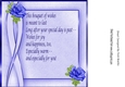 pretty blue rose in ornate frame 8x8 insert with verse