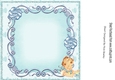 Cute baby boy with blue elephant, 8x8 insert