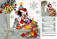 mouse with christmas presents, silver tree, with bells 8x8