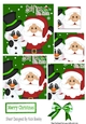 A selfie with santa and snowman in green pyramids
