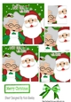 A selfie with santa and Mrs Claus in green pyramids