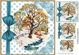 pretty winter scene bracket frame of trees with blue blow 8x8 & pyramids