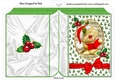 Cute kitty singing christmas carols with bow A5 Folded book